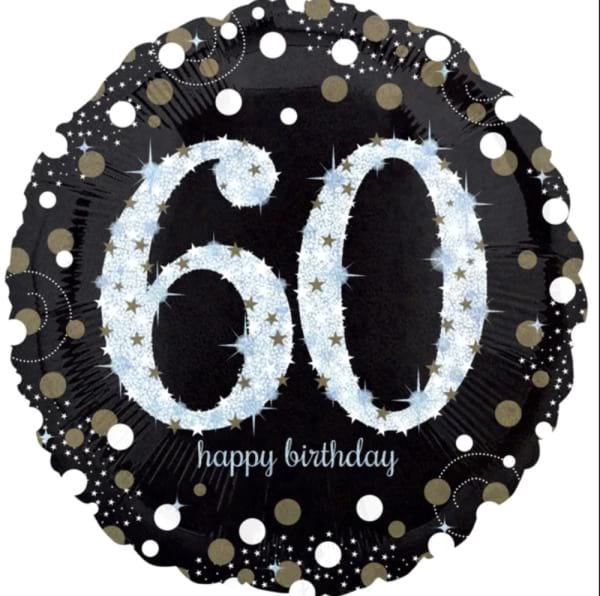 Helium Balloons - 60th Birthday