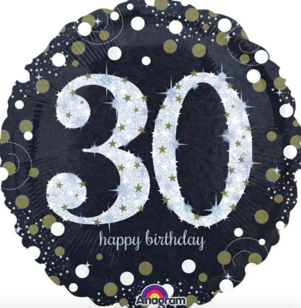 30th Birthday Helium Balloon
